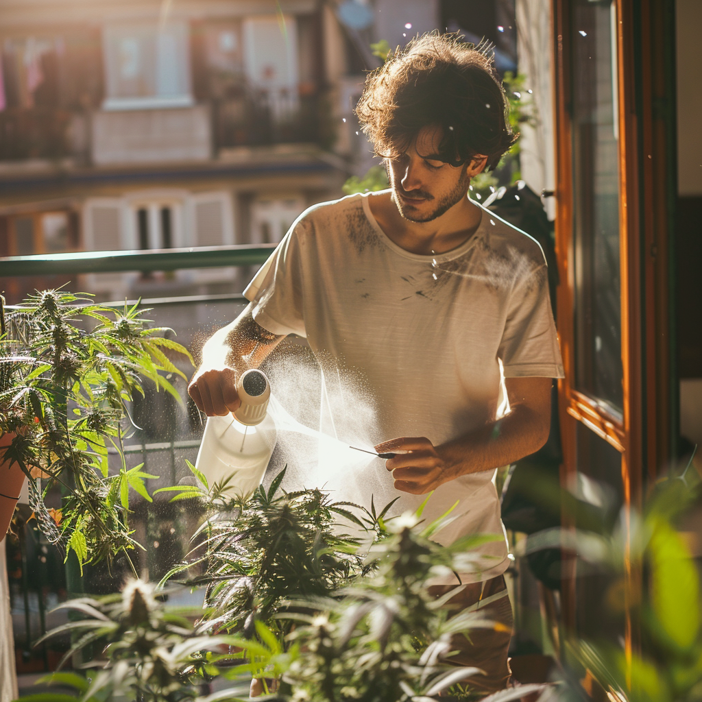 the leaves can dry out quickly under direct sun. A spray bottle works well for misting.