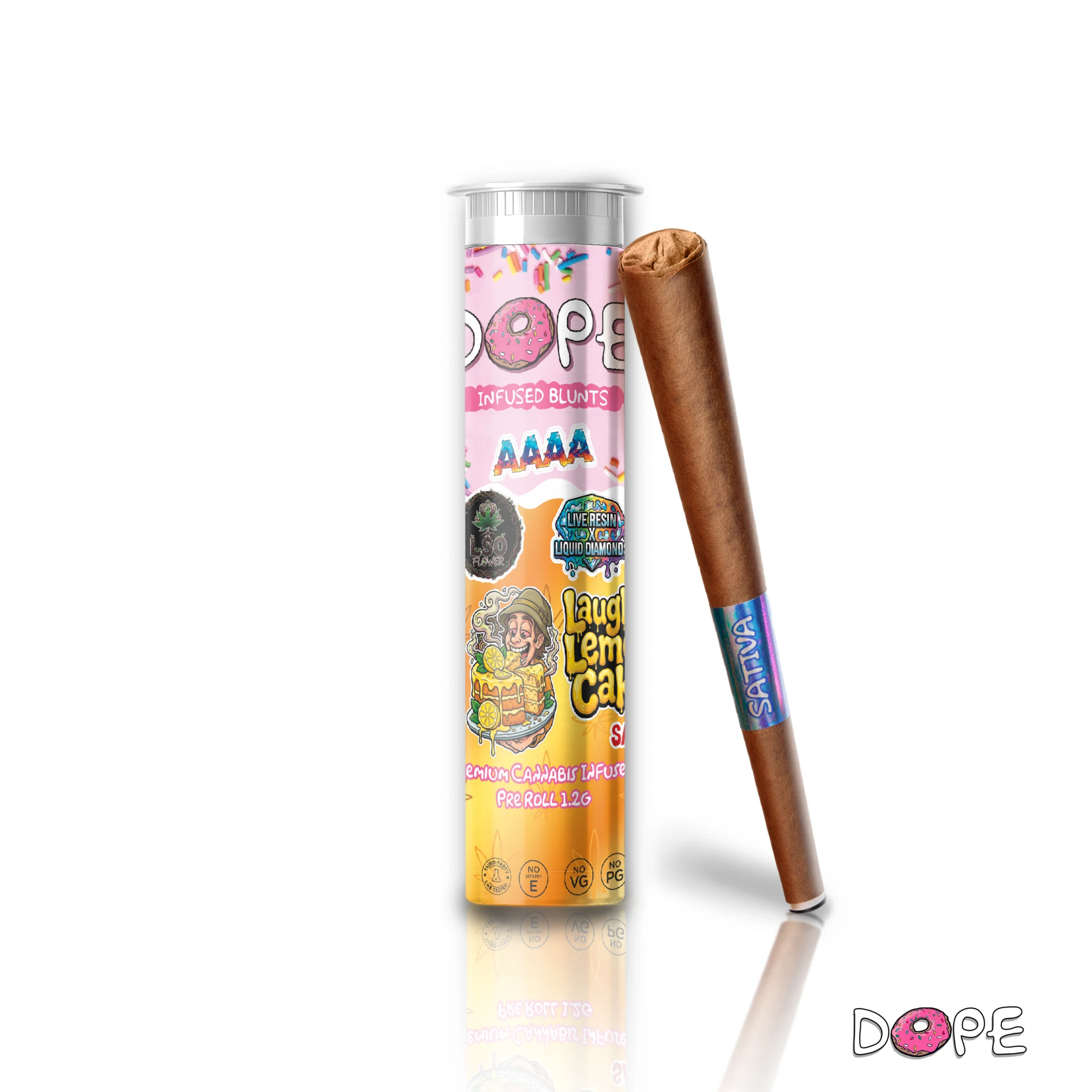 DOPE Infused Tube Live Resin x Liquid Diamonds Blunt 1.2g - Image 4