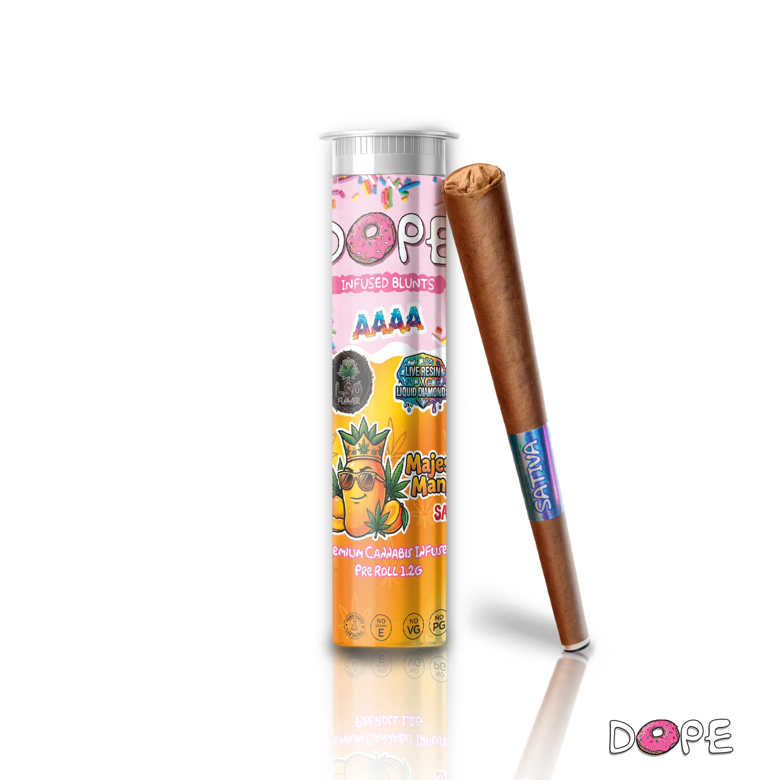DOPE Infused Tube Live Resin x Liquid Diamonds Blunt 1.2g - Image 5