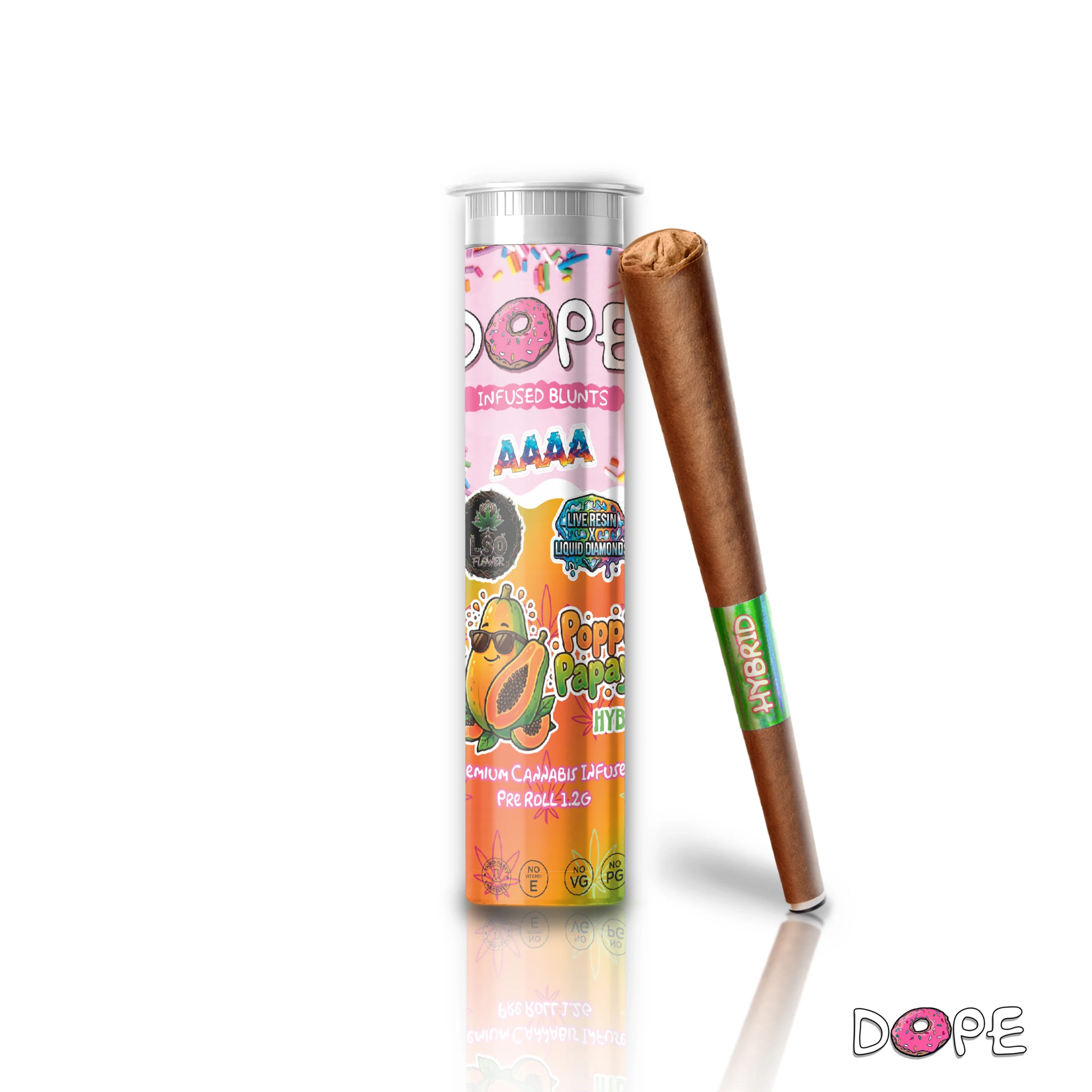 DOPE Infused Tube Live Resin x Liquid Diamonds Blunt 1.2g - Image 8