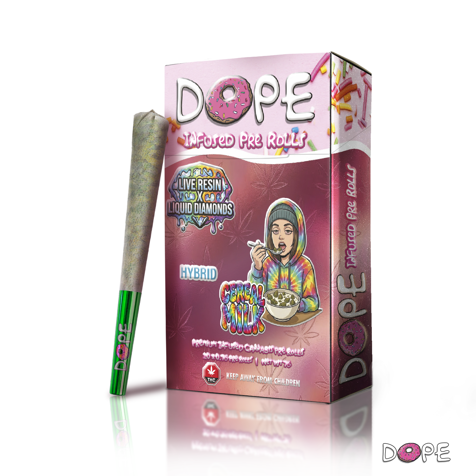 DOPE Infused Packs Infused Prerolls Live Resin x Liquid Diamonds 10 x 0.7g (STRAIN) - Image 7