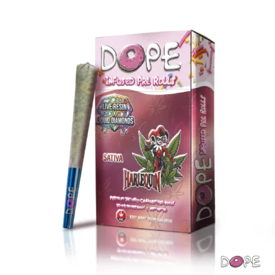 DOPE Infused Packs Infused Prerolls Live Resin  x Liquid Diamonds 10 x 0.7g (STRAIN)