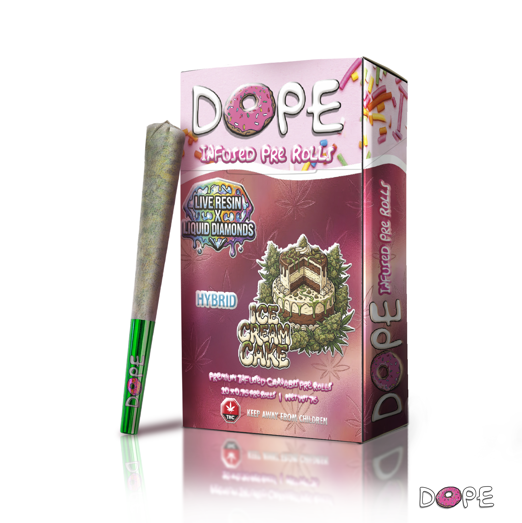 DOPE Infused Packs Infused Prerolls Live Resin x Liquid Diamonds 10 x 0.7g (STRAIN) - Image 5