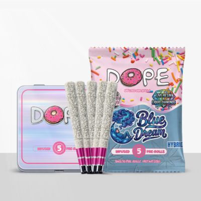 DOPE Infused Tin Frosted Donut Pre Roll Pack 5 x 0.7g