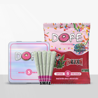 DOPE Infused Tin Live Resin x Liquid Diamonds Pre Roll Pack 5 x 0.7g